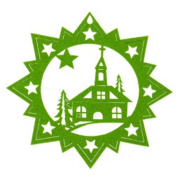 Zielony Filcowy Kościół na Świąteczną Dekorację Okna i Ochronę Stołu