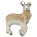Złoty Renifer z Kremowym Futerkiem - Elegancka Dekoracja Świąteczna 45 cm