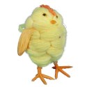 Żółta Figurka Kurczaka z Włóczki 10 cm - Dekoracja Wielkanocna i Tematyczna