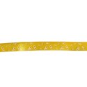 Żółta Wstążka Wiosenna z Kwiatkami 2,5 cm do Dekoracji Wielkanocnych i Prezentów, 3m