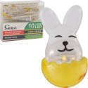 Żółte Lampki Wielkanocne w Kształcie Zajączków, 10 LED, Zasilanie Bateryjne, Dekoracja Wnętrz i Ogrodu