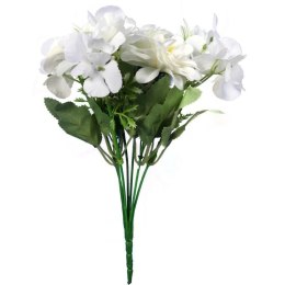 Biały Bukiet Sztucznych Kwiatów 7 Elementów, 32 cm
