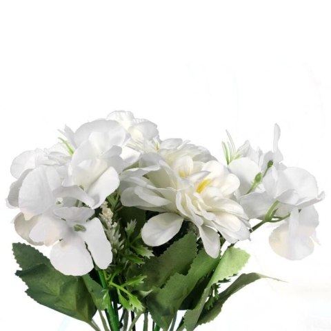 Biały Bukiet Sztucznych Kwiatów 7 Elementów, 32 cm
