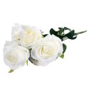 Biały Bukiet Sztucznych Róż o Wysokości 50cm - Wysoka Jakość, Realistyczny Wygląd