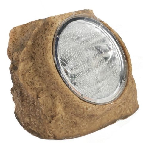 Brązowy Kamień Solarny z LED do Dekoracji Ogrodu