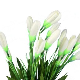 Bukiet 20 Sztucznych Krokusów Białych - Dekoracja o Wysokości 35 cm