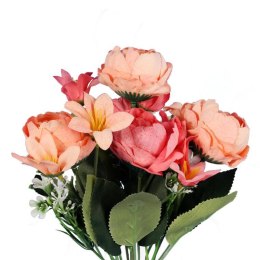 Bukiet 5 Sztucznych Piwonii w Kolorze Różowym - Dekoracja Wszystkich Czasów