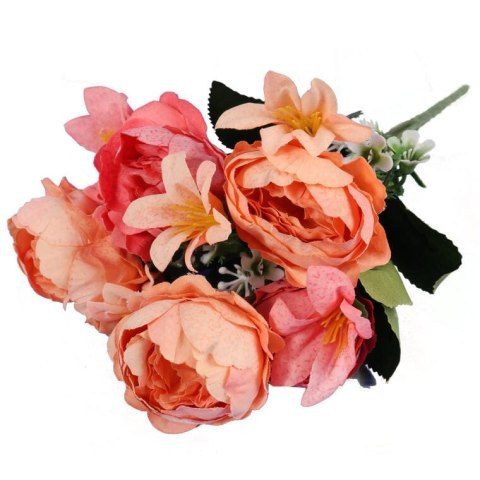 Bukiet 5 Sztucznych Piwonii w Kolorze Różowym - Dekoracja Wszystkich Czasów