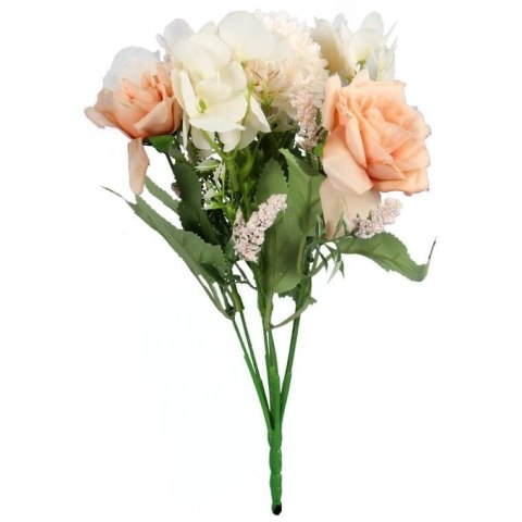 Bukiet 6 kwiatów mix z czosnkiem 32cm pomarańczowy