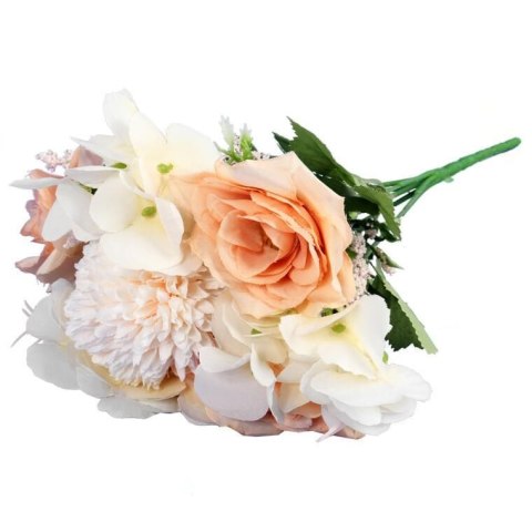 Bukiet 6 kwiatów mix z czosnkiem 32cm pomarańczowy