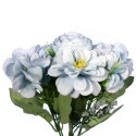 Bukiet 7 kwiatów 32cm kolor niebieski