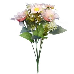 Bukiet 7 margaretek 36cm kolor jasno różowy