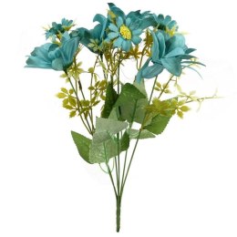 Bukiet 7 margaretek 36cm kolor niebieski