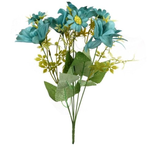 Bukiet 7 margaretek 36cm kolor niebieski