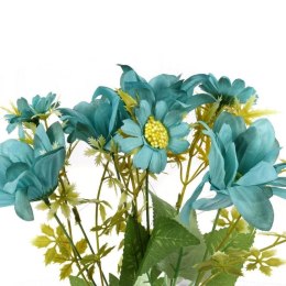 Bukiet 7 margaretek 36cm kolor niebieski