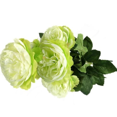 Bukiet 7 piwonii 36cm kolor zielony