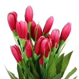 Bukiet Sztucznych Krokusów Różowych - 20 Sztuk, Wysokość 35 cm