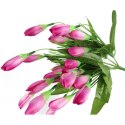Bukiet Sztucznych Krokusów o Kolorze Jasno Różowym - 20 Sztuk, 35 cm Wysokości