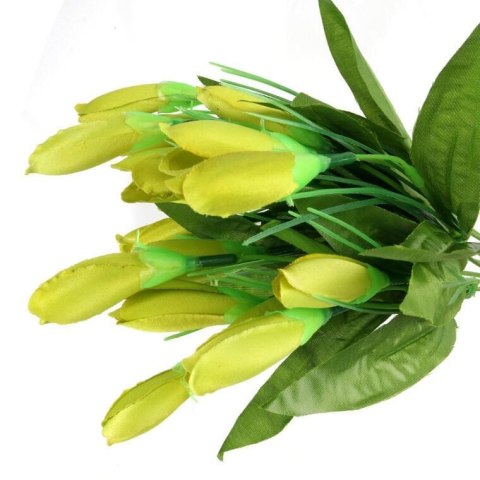 Bukiet Sztucznych Krokusów w Kolorze Zielonym - 20 Sztuk, Wysokość 35cm