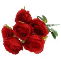 Czerwony Bukiet Sztucznych Róż Wysokiej Jakości - 7 sztuk, 50cm