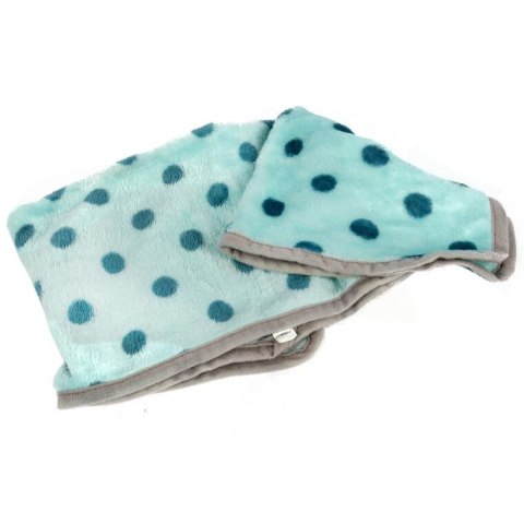 Delikatny Niebieski Kocyk w Kropki dla Psa o Długiej Żywotności