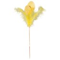 Jajka dekoracyjne z piórkami, żółte, 28 cm