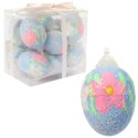 Jajka lukrowane zawieszki zestaw 12 sztuk 4cm niebieskie