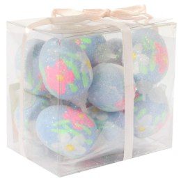 Jajka lukrowane zawieszki zestaw 12 sztuk 4cm niebieskie