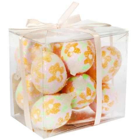 Jajka lukrowane zawieszki zestaw 12 sztuk 4cm różowe