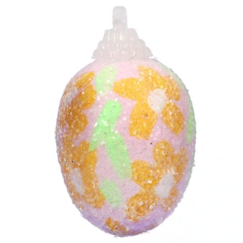 Jajka lukrowane zawieszki zestaw 12 sztuk 4cm różowe