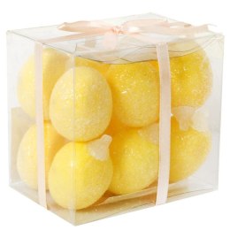 Jajka lukrowane zawieszki zestaw 12 sztuk 4cm żółte