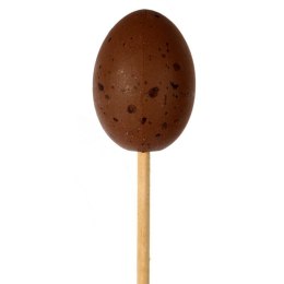 Jajka plastikowe na piku zestaw 12 sztuk 2,5cm brązowe