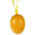 Jajka plastikowe zawieszki zestaw 6 sztuk 5cm żółte