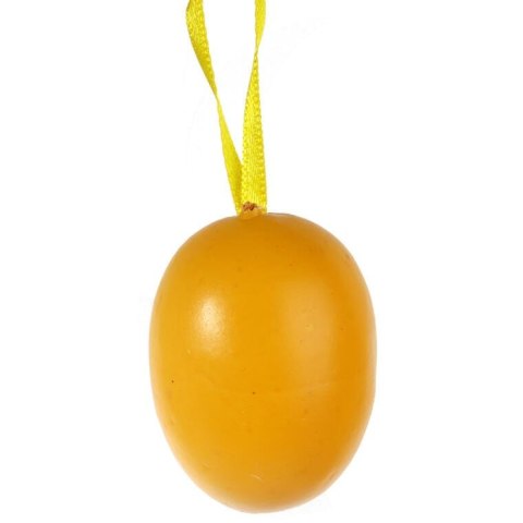 Jajka plastikowe zawieszki zestaw 6 sztuk 5cm żółte