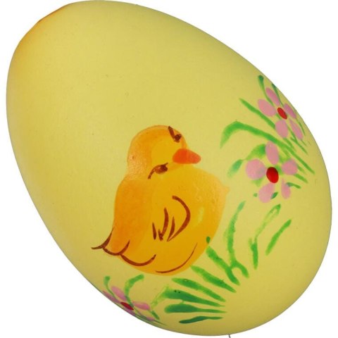 Jajka plastikowe zawieszki zestaw 6 sztuk 6cm żółto zielone
