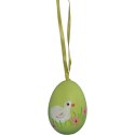 Jajka plastikowe zawieszki zestaw 6 sztuk 6cm żółto zielone