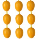 Jajka plastikowe zawieszki zestaw 9 sztuk 5cm żółte