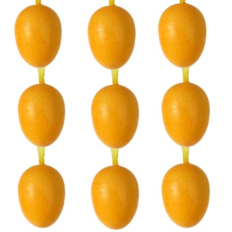 Jajka plastikowe zawieszki zestaw 9 sztuk 5cm żółte