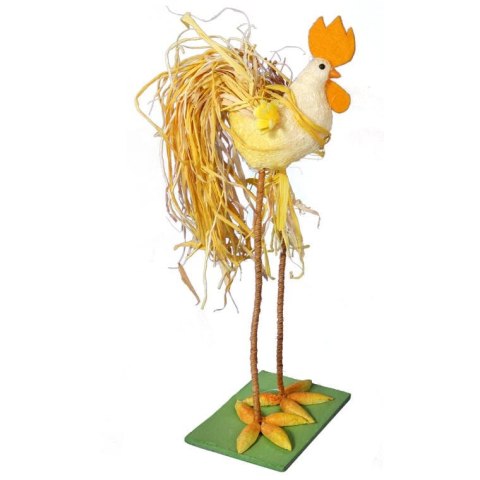 Kogut z sizalu stojący pomarańczowy 30cm