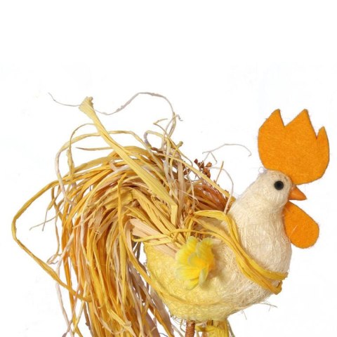 Kogut z sizalu stojący pomarańczowy 30cm