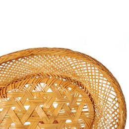 Koszyk na pieczywo z bambusa, owalny, 18x14cm, kolor kremowy