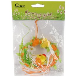 Kurczaczek w kółku zawieszka 9cm pomarańczowa