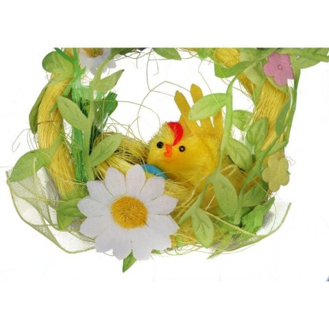 Kurczaczek w kółku zawieszka 9cm żółta