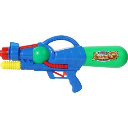 Niebieski Pistolet na Wodę 45 cm z Odwrotnym Mocowaniem Pojemnika i Systemem Tworzenia Ciśnienia