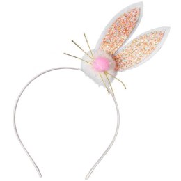 OPASKA NA GŁOWĘ Z GŁOWĄ ZAJĄCA RÓŻOWA