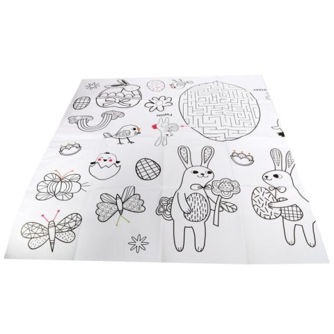 Obrus świąteczny na stół Wielkanocny do kolorowania 150x85cm