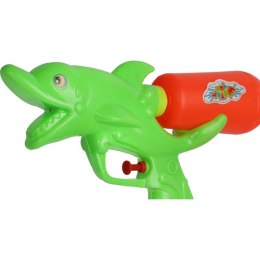 Pistolet Wodny Zielony Rekin o Długości 24 cm z Odwróconym Pojemnikiem na Wodę