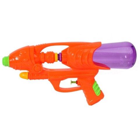 Pistolet na Wodę Śmigus-Dyngus 30cm w Kolorach Czerwieni i Fioletu z Odwrotnym Mocowaniem Pojemnika