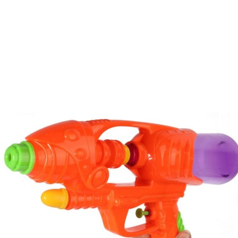 Pistolet na Wodę Śmigus-Dyngus 30cm w Kolorach Czerwieni i Fioletu z Odwrotnym Mocowaniem Pojemnika