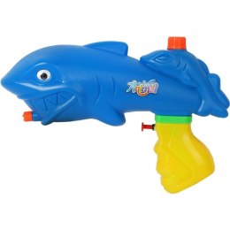 Pistolet na Wodę z Pojemnikiem Ciśnieniowym 29 cm - Design Rekin w Kolorze Niebieskim